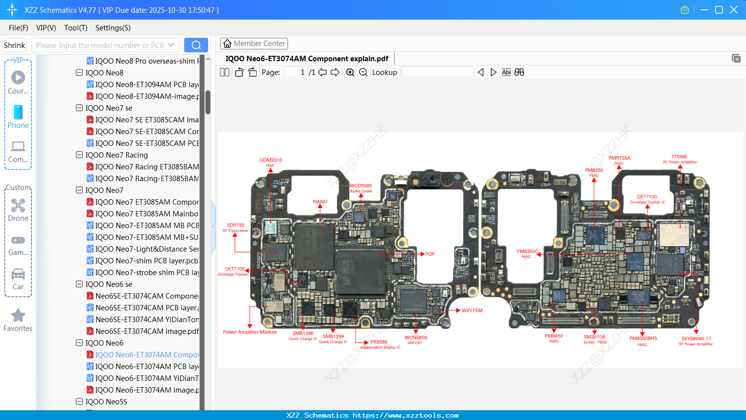 VIVO IQOO Neo6-ET3074AM Component Explain
